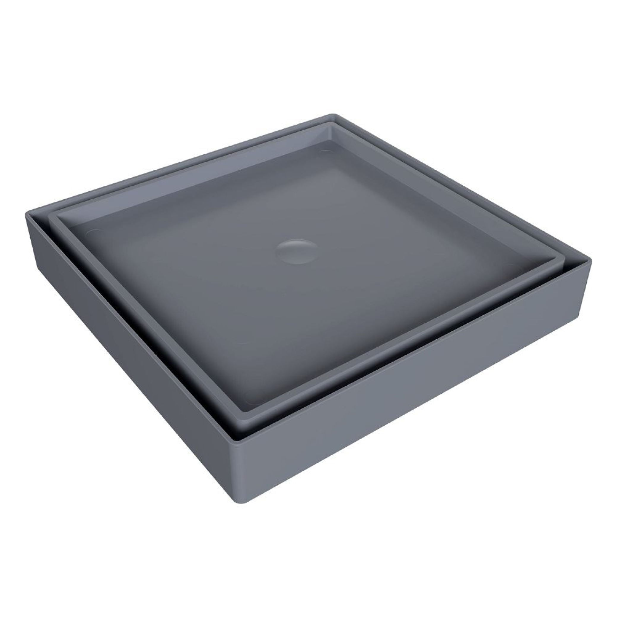 Ralo Oculto 15x15cm Quadrado Cinza - LG Mais